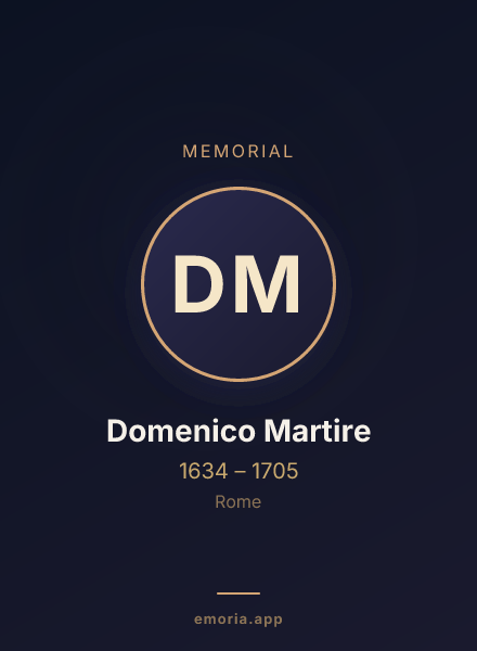 Memorial portrait of Domenico Martire