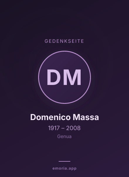 Gedenkportrait von Domenico Massa