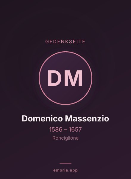 Gedenkportrait von Domenico Massenzio