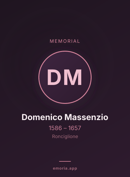 Memorial portrait of Domenico Massenzio