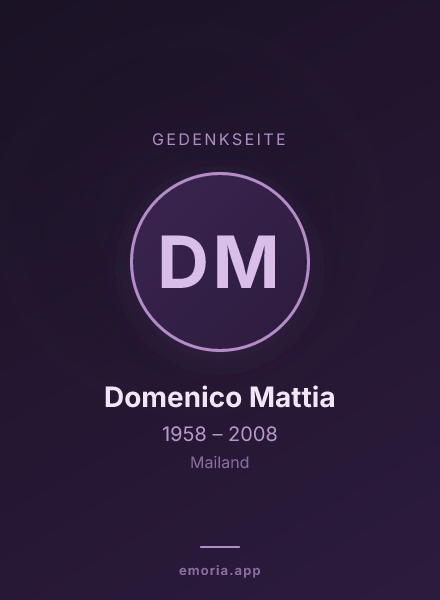 Gedenkportrait von Domenico Mattia