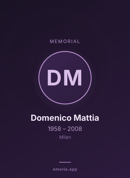 Memorial portrait of Domenico Mattia