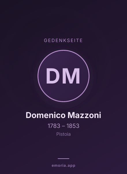 Gedenkportrait von Domenico Mazzoni