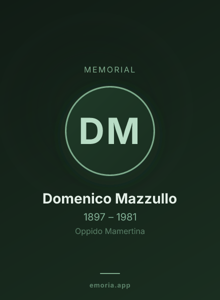 Memorial portrait of Domenico Mazzullo