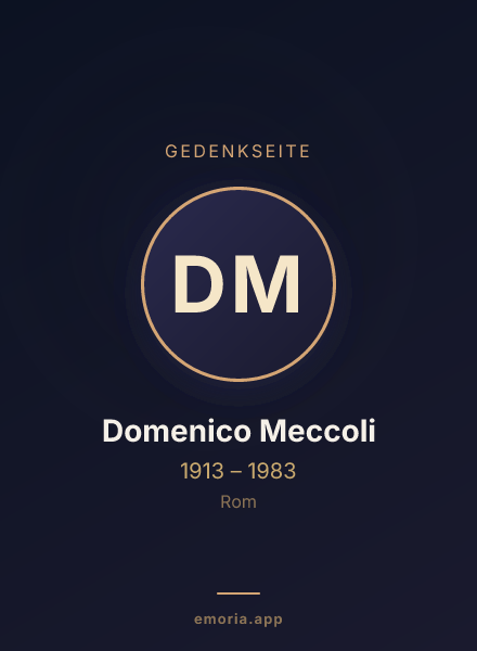 Gedenkportrait von Domenico Meccoli