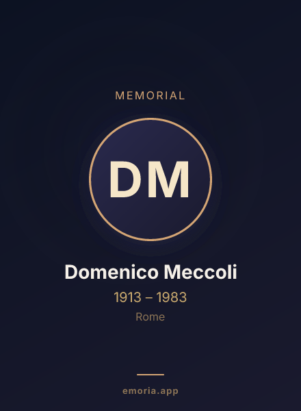 Memorial portrait of Domenico Meccoli