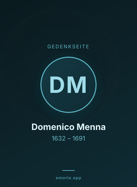Gedenkportrait von Domenico Menna