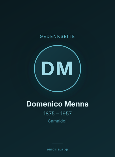 Gedenkportrait von Domenico Menna