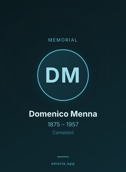 Memorial portrait of Domenico Menna