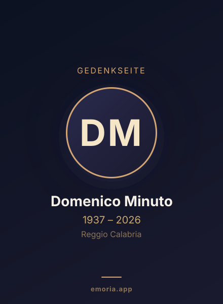 Gedenkportrait von Domenico Minuto