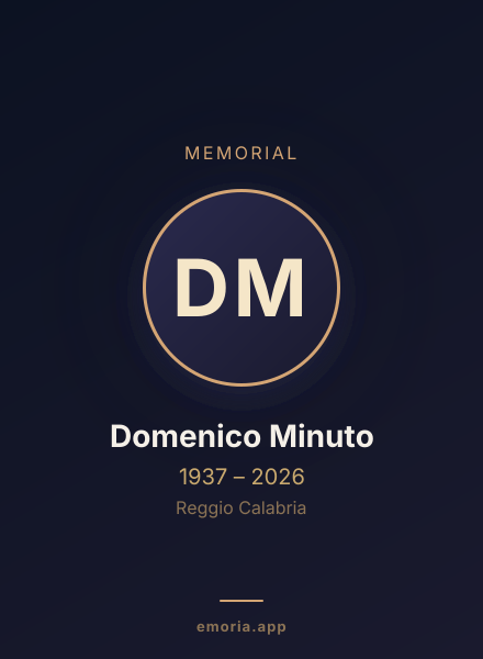 Memorial portrait of Domenico Minuto
