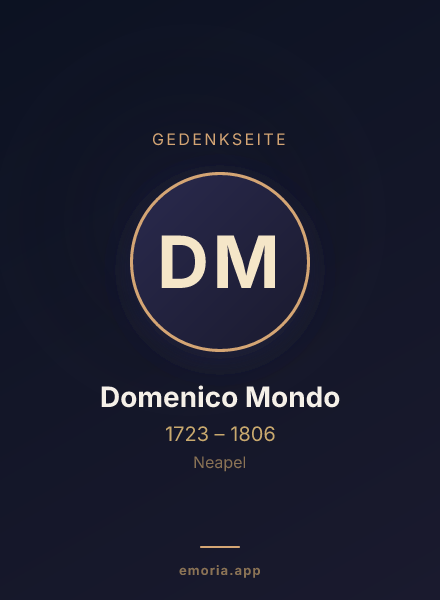 Gedenkportrait von Domenico Mondo
