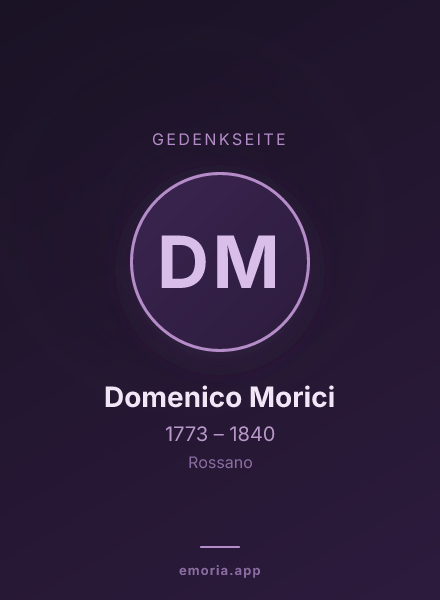 Gedenkportrait von Domenico Morici