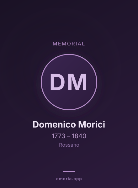 Memorial portrait of Domenico Morici
