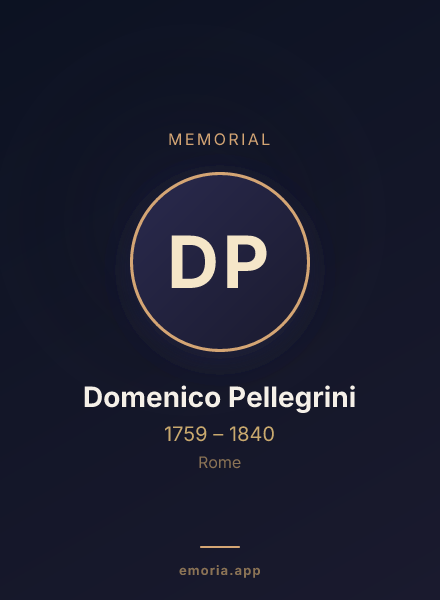 Memorial portrait of Domenico Pellegrini