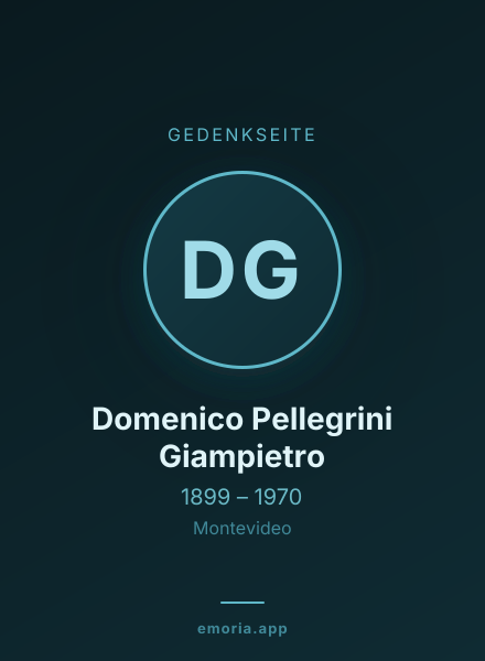 Gedenkportrait von Domenico Pellegrini Giampietro