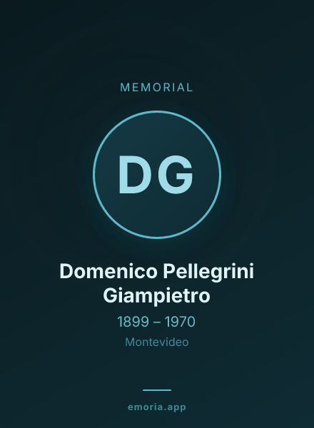 Memorial portrait of Domenico Pellegrini Giampietro