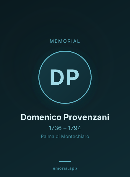 Memorial portrait of Domenico Provenzani