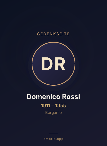 Gedenkportrait von Domenico Rossi