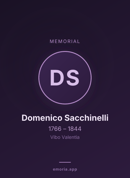 Memorial portrait of Domenico Sacchinelli