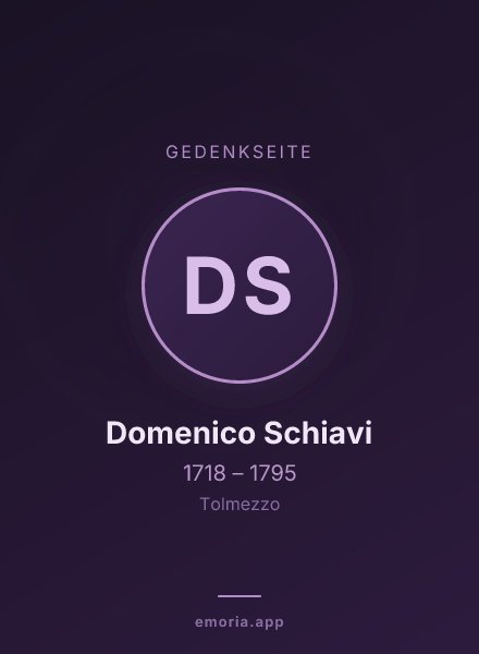 Gedenkportrait von Domenico Schiavi