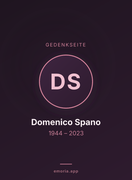 Gedenkportrait von Domenico Spano