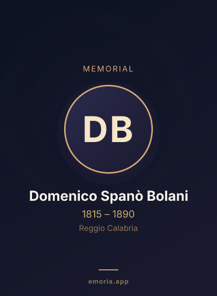 Memorial portrait of Domenico Spanò Bolani