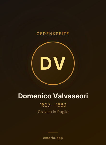 Gedenkportrait von Domenico Valvassori