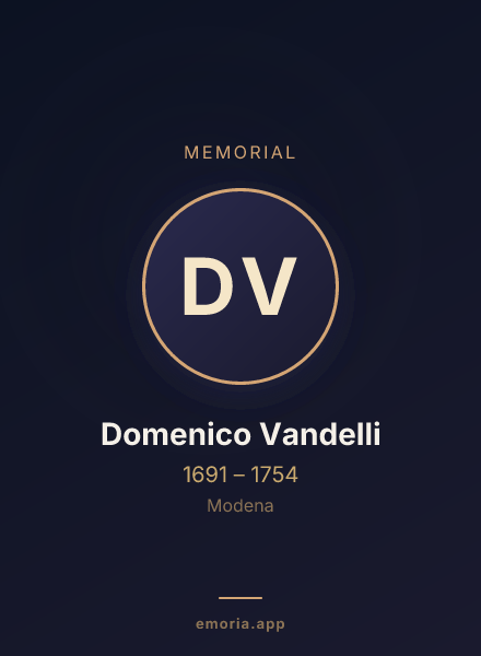 Memorial portrait of Domenico Vandelli