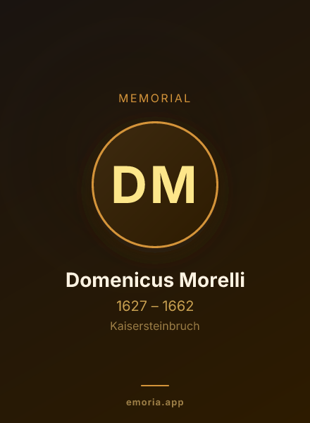 Memorial portrait of Domenicus Morelli