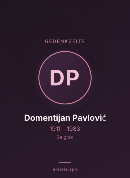Gedenkportrait von Domentijan Pavlović