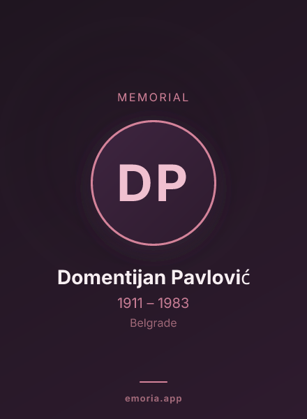 Memorial portrait of Domentijan Pavlović