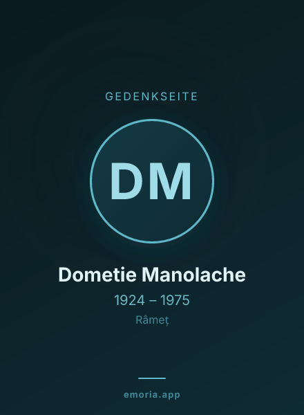 Gedenkportrait von Dometie Manolache