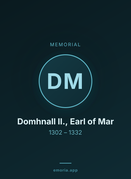 Memorial portrait of Domhnall II., Earl of Mar