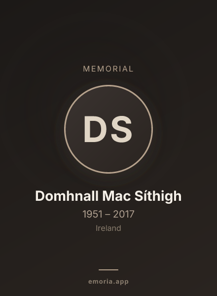 Memorial portrait of Domhnall Mac Síthigh