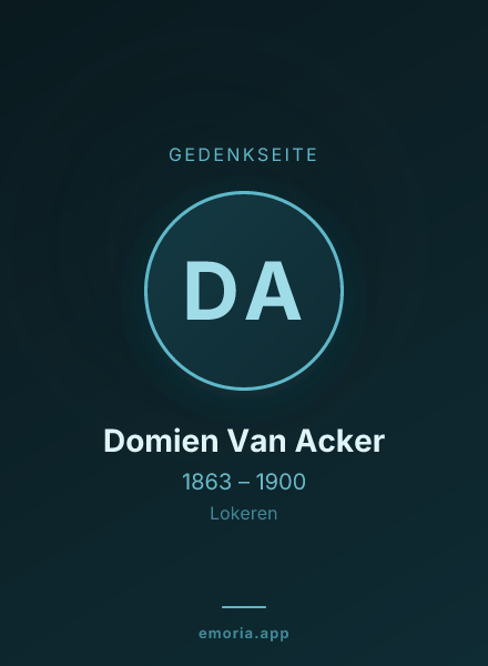 Gedenkportrait von Domien Van Acker