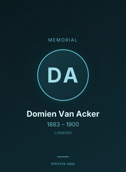 Memorial portrait of Domien Van Acker