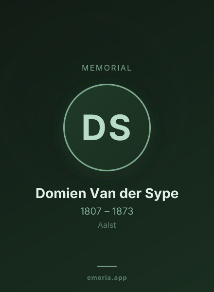 Memorial portrait of Domien Van der Sype