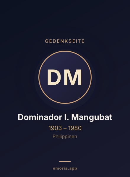 Gedenkportrait von Dominador I. Mangubat
