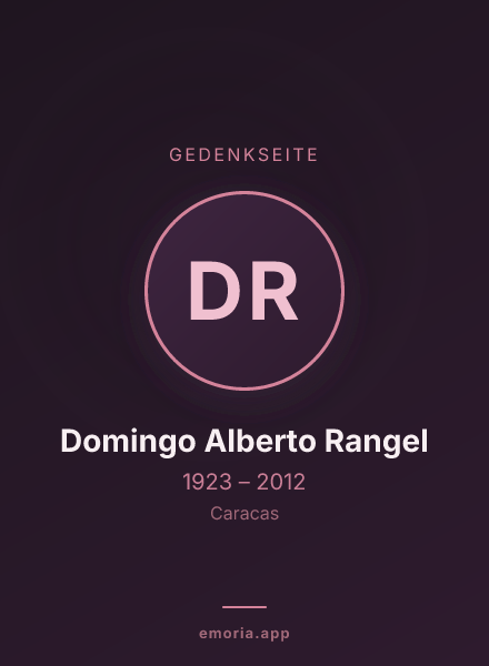 Gedenkportrait von Domingo Alberto Rangel