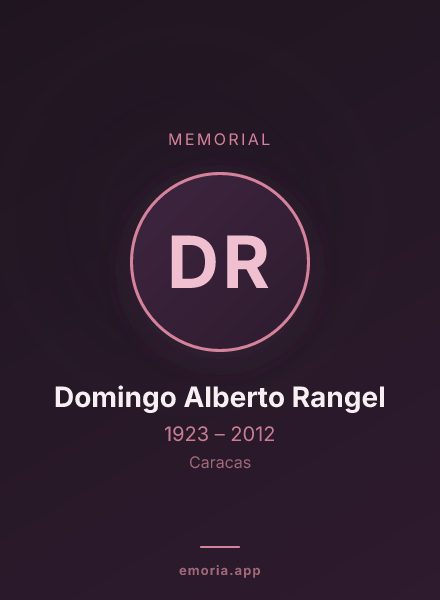 Memorial portrait of Domingo Alberto Rangel