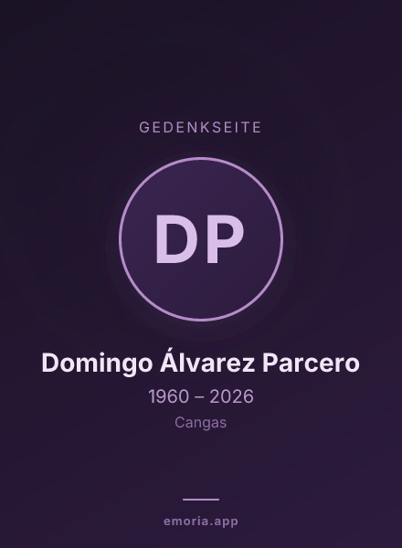 Gedenkportrait von Domingo Álvarez Parcero