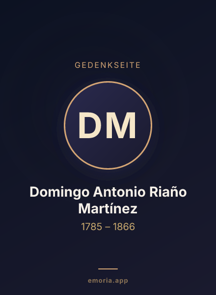Gedenkportrait von Domingo Antonio Riaño Martínez