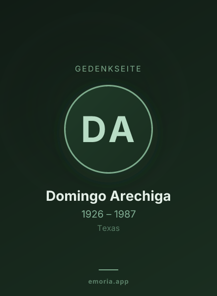 Gedenkportrait von Domingo Arechiga