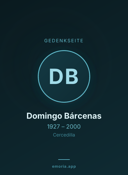 Gedenkportrait von Domingo Bárcenas