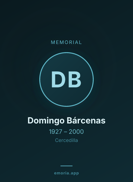 Memorial portrait of Domingo Bárcenas