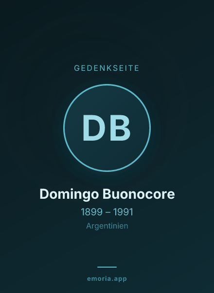 Gedenkportrait von Domingo Buonocore