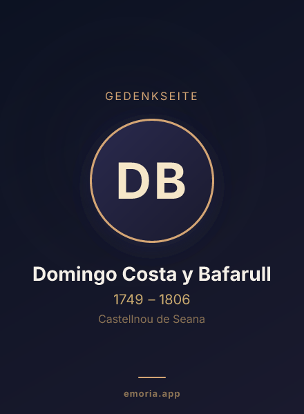 Gedenkportrait von Domingo Costa y Bafarull