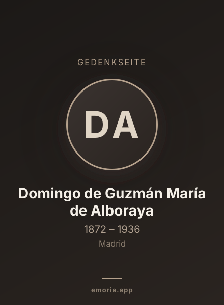 Gedenkportrait von Domingo de Guzmán María de Alboraya