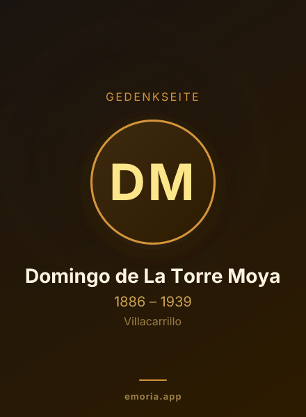 Gedenkportrait von Domingo de La Torre Moya